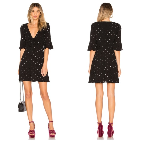 Free People Dresses & Skirts - Free People All Yours Polka Dot Black White Dress